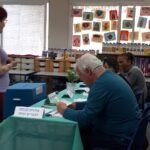 Ballot papers and voting arrangements inside a polling station in Israel.
