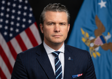 Official portrait of US Defence Secretary Pete Hegseth.