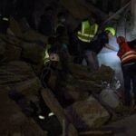 Damaged buildings in Beirut following Israeli attacks in Lebanon