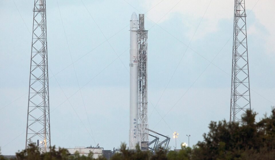 NASA and SpaceX Prepare to Send New Solar Arrays and 6,300 Pounds of Cargo to Space Station A_SpaceX_Falcon_9_rocket