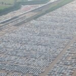 Aerial view of Maruti Suzuki’s vehicle manufacturing plant at Hansalpur, Gujarat, India.