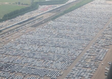 Aerial view of Maruti Suzuki’s vehicle manufacturing plant at Hansalpur, Gujarat, India.
