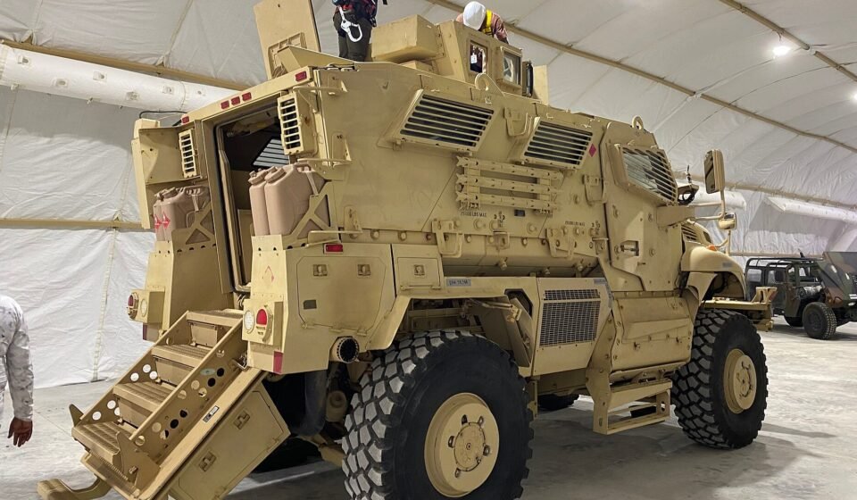 Missing Salvadoran Personnel Feared Dead After Haiti Gang Ambush as Security Crisis Deepens An armoured MRAP vehicle being equipped with additional gunner protection in Port-au-Prince, Haiti, in August 2024.