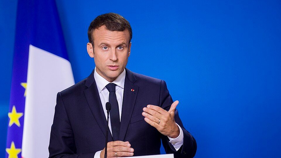 French President Emmanuel Macron attending a European Council meeting in October 2026.