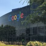 Exterior view of Google’s corporate headquarters at the Googleplex in Mountain View, California.