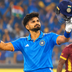Indian Cricketer Celebrates Century Shreyas Iyer