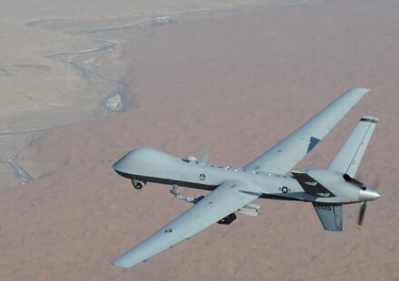 US Air Force MQ-9 Reaper unmanned aircraft used for surveillance and military operations.