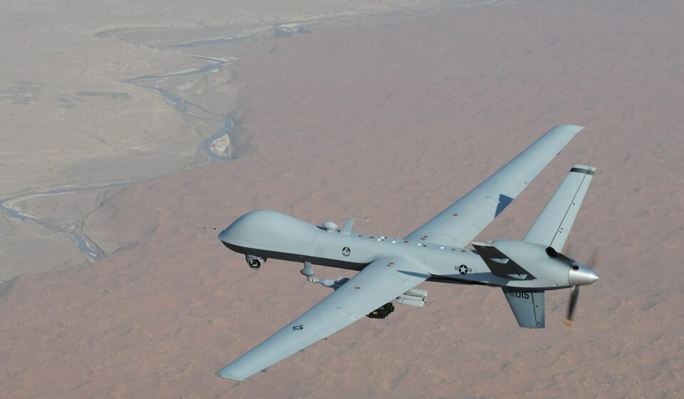 Iran Claims It Shot Down Another US MQ-9 Reaper Drone Over Strait of Hormuz US Air Force MQ-9 Reaper unmanned aircraft used for surveillance and military operations.