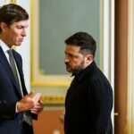 US envoys Steve Witkoff and Jared Kushner meeting Ukrainian President Volodymyr Zelenskyy in Kyiv.