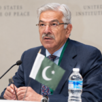 Pakistan Defence Minister Khawaja Asif speaking about governance and alleged bureaucratic migration.