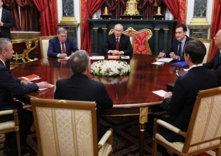 US envoy Steve Witkoff meeting Russian President Vladimir Putin in St. Petersburg for discussions on Ukraine peace talks.