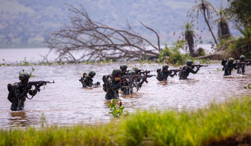 Rwanda Defence Force personnel in a photograph illustrating the US sanctions targeting Rwanda’s Ministry of Defence.
