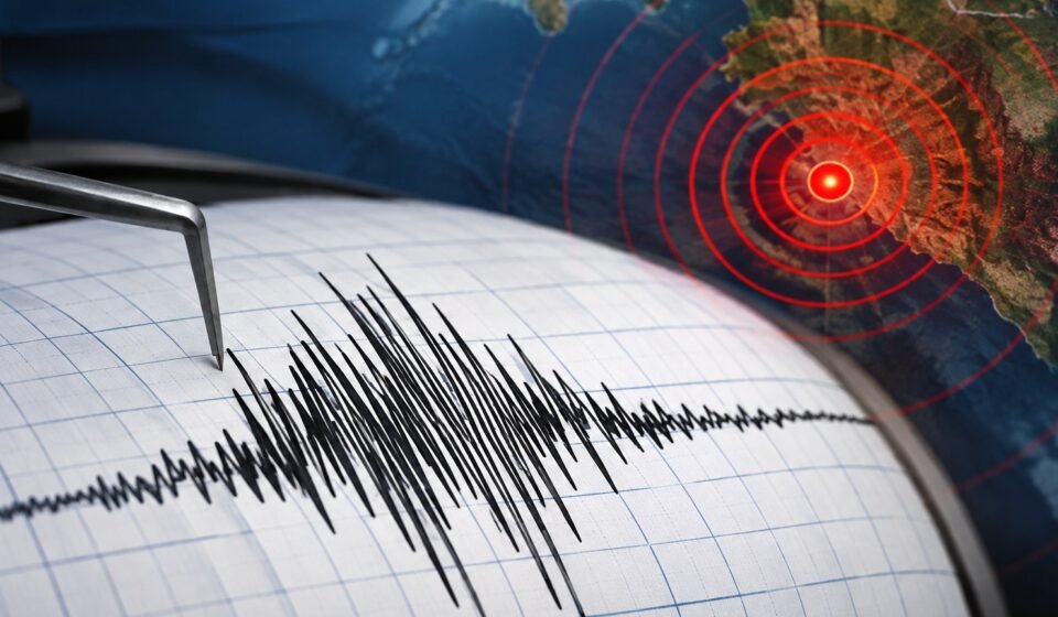 Seismograph Waves and Epicentre Map
