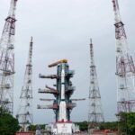 ISRO GSLV-F18 rocket on the launch pad ahead of the NVS-03 navigation satellite mission.