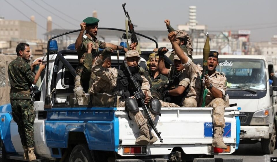 Drone Alert Near Mecca Raises Fresh Concerns as Saudi-Houthi Tensions Escalate Armed Houthi fighters carrying rifles and an RPG launcher in the back of a pickup truck in Yemen.