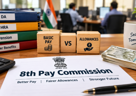 8th Pay Commission comparison of basic pay and allowances for Indian government employees.
