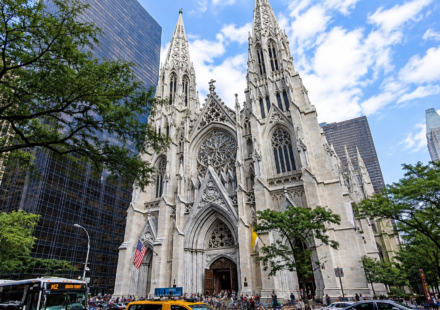 Exterior of St. Patrick’s Cathedral in Manhattan, New York City.