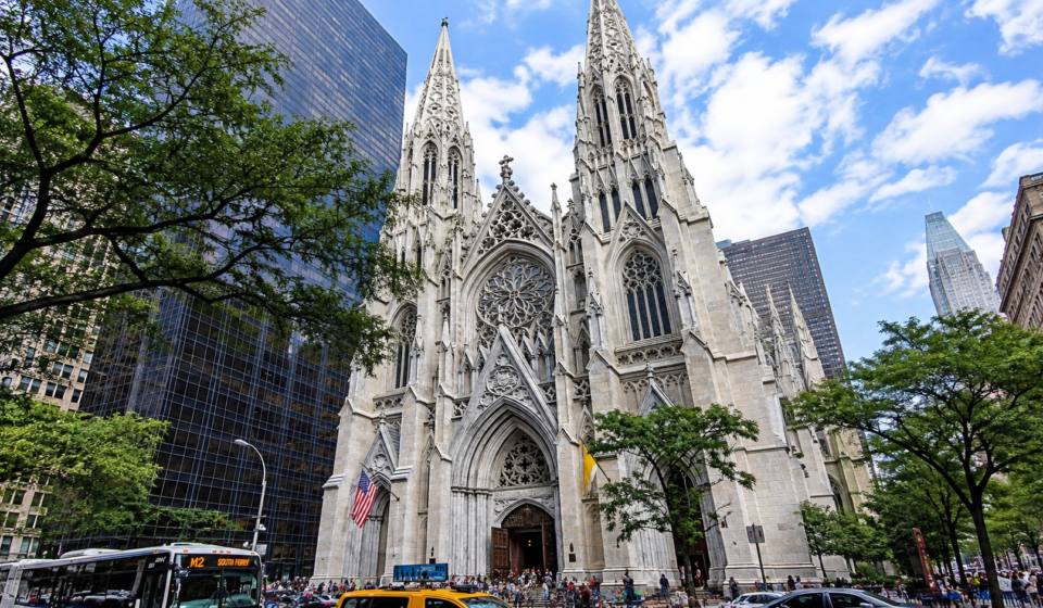 Exterior of St. Patrick’s Cathedral in Manhattan, New York City.