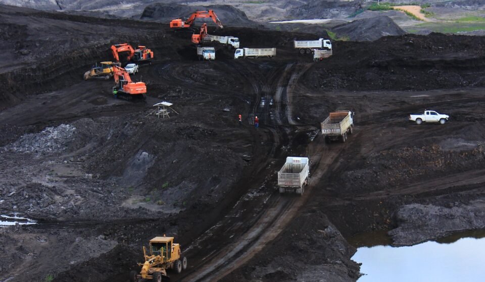 Gold-mining site in Colombia, illustrating the risks associated with mine collapses.