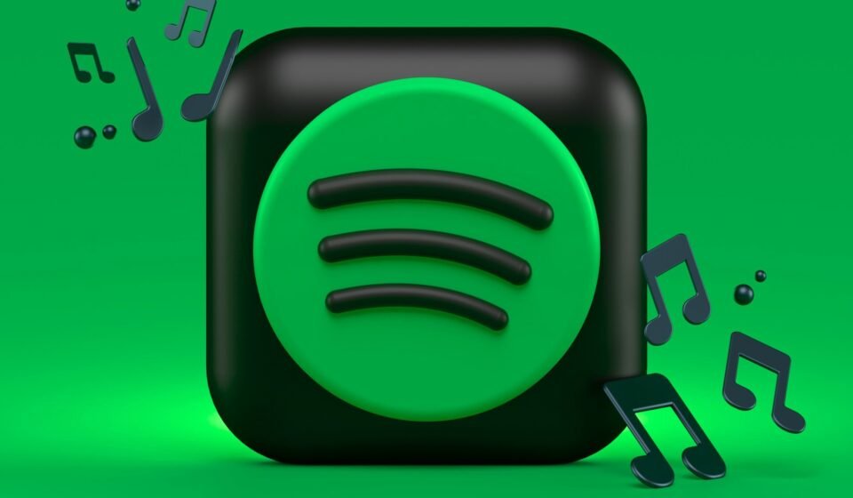 Spotify AI music remix service concept showing digital music streaming and artificial intelligence.