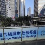 APEC finance ministers' meeting in Hong Kong discussing global economic growth, trade imbalances and financial stability.